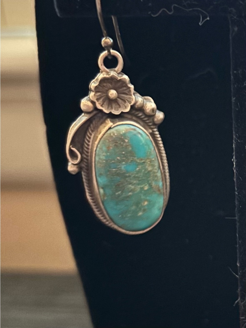 Sterling Silver Turquoise Drop Earrings